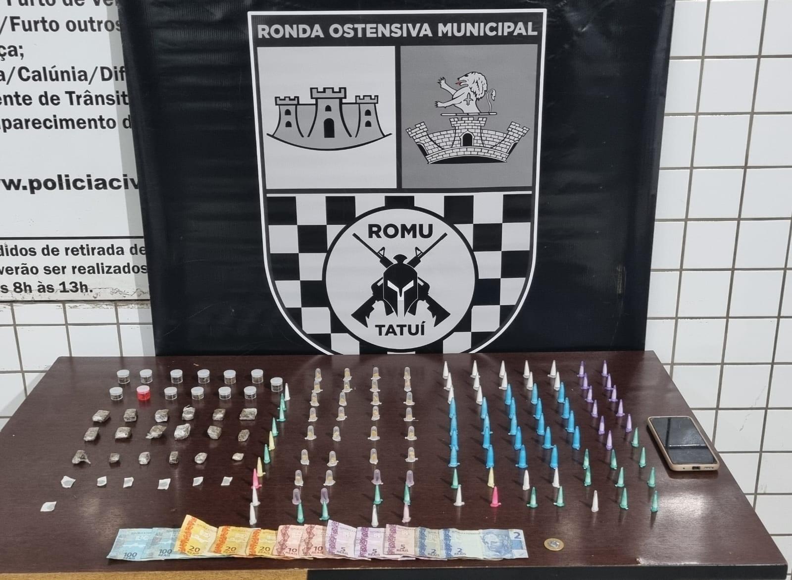 COM ATUAÇÃO FIRME CONTRA O TRÁFICO, GCM DE TATUÍ APREENDE DROGAS E PRENDE SUSPEITOS