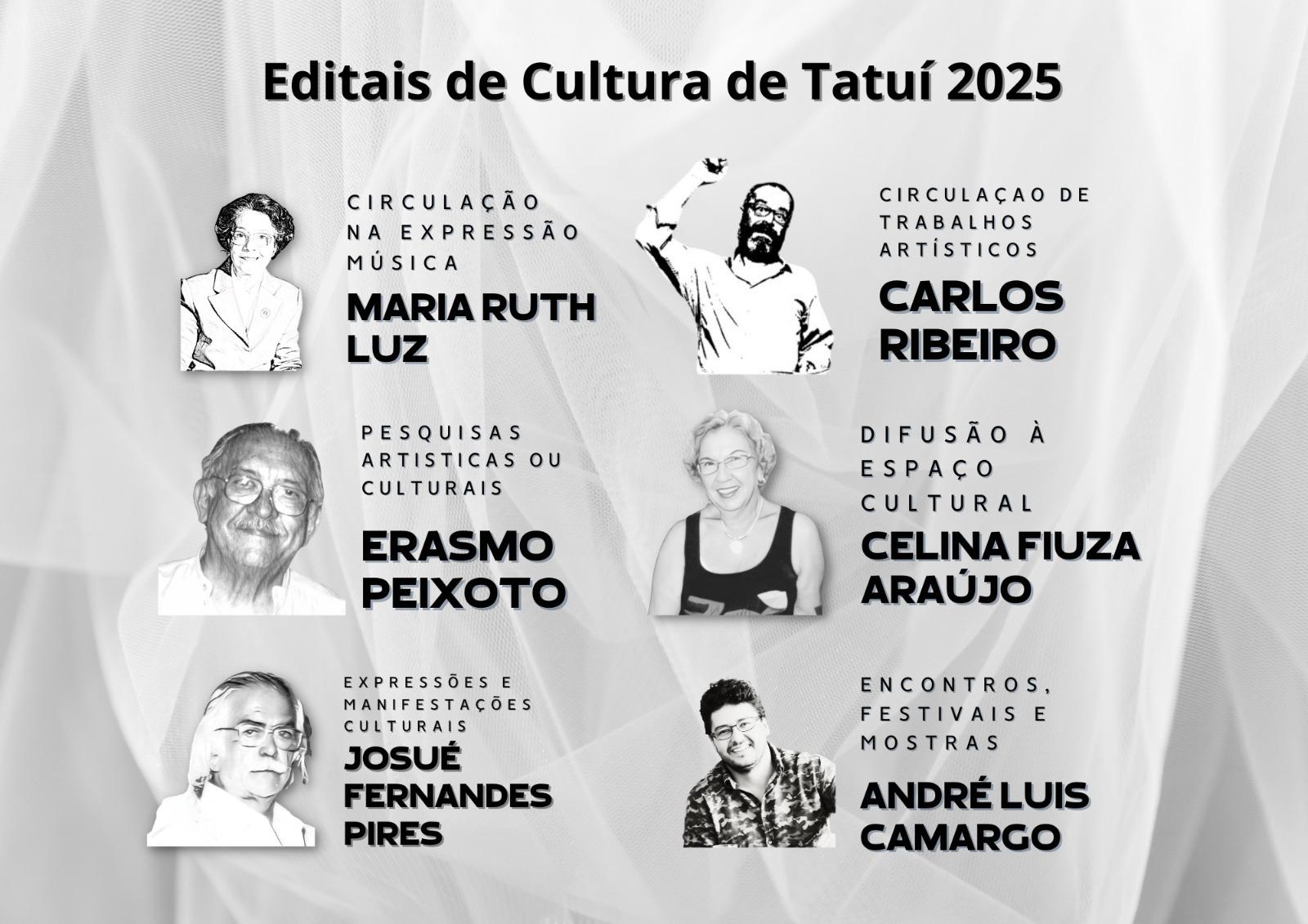 RESULTADOS DOS SANEAMENTOS DE FALHAS DOS SEIS EDITAIS DE CULTURA 2025 ESTÃO DISPONÍVEIS