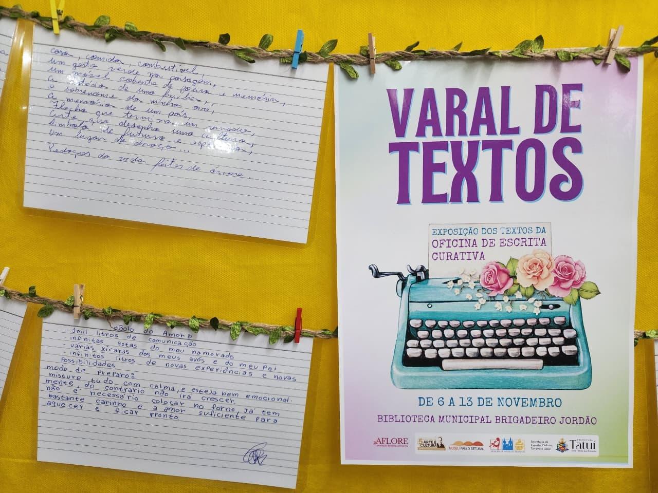 “VARAL DE TEXTOS” DESTACA ESCRITA CURATIVA E DIVERSIDADE LITERÁRIA NA BIBLIOTECA MUNICIPAL “BRIGADEIRO JORDÃO”